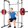 Fitness Reality Squat Rack Power Cage | Optional LAT Pulldown & Leg Holdown Attachment | Squat and Bench Rack Combos | Super Max 810 XLT