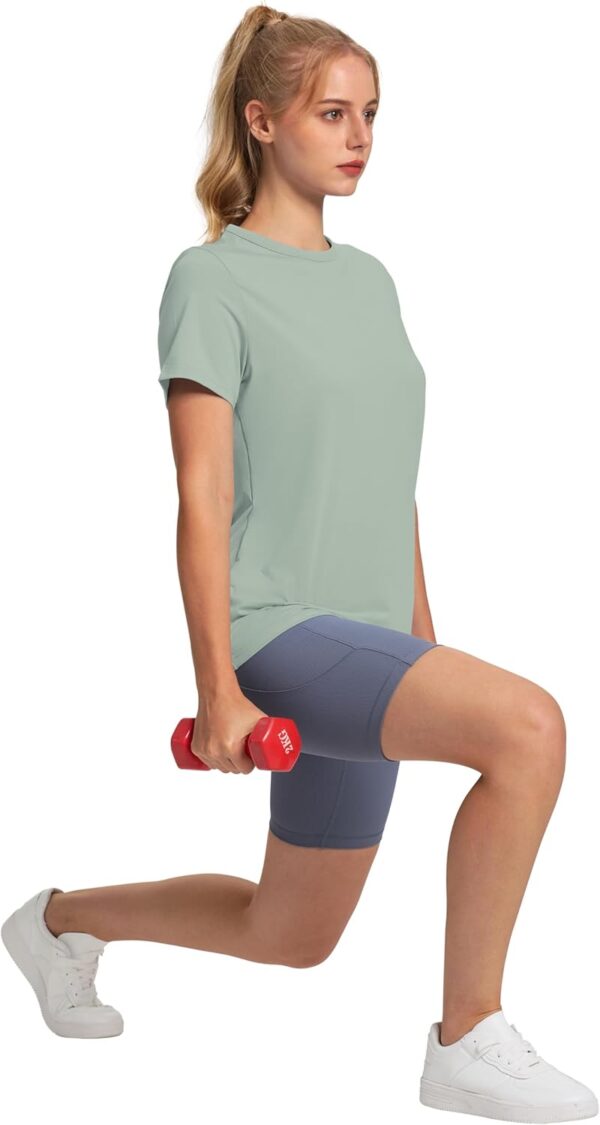 OFEEFAN Workout Tops for Women UPF 50+ Breathable Quick Dry Loose Fit T Shirt Outdoor Yoga Running Hiking Gym Tee Top