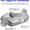 Cushion Lab Patented Pressure Relief Seat Cushion for Long Sitting Hours on Office/Home Chair, Car, Wheelchair - Extra-Dense Memory Foam for Hip, Tailbone, Coccyx, Sciatica - Wellness Green