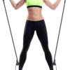 Spreader Bar Heavy Duty Stainless Steel Expandable Black Bar,Sports Aid Training Fitness Gear Pilates Aid Kit, Home Restore Pilates Indoor Yoga Set