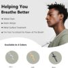 Breathing Necklace for Anxiety Stress Relief, Quit Smoking Tools Breathlace Cross Necklace, Stop Smoking Aids Breathing Necklace, Fum Vaporless Inhaler Meditation Tools Necklace Sliver