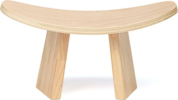 Ergonomic Wooden Meditation Bench for Seiza & Yoga Practice - Natural Portable Kneeling Seat for Travel & Prayer