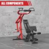 SPART Leverage Gym Machine, Multifunction Strength Training Workout Station, Plate Loaded Lever Gym with Multi Bench Press for Chest, Shoulder, Back, Core, Leg, Full Body Workout Machine for Home Gym