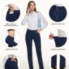 TSLA Women's Yoga & Dress Pants, Office Business Casual Work Slacks, Stretch Straight Leg/Bootcut Pants with 4 Pockets