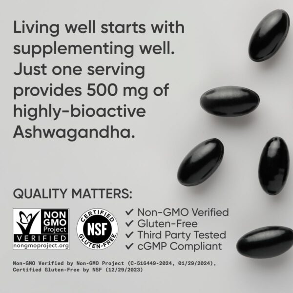 Sports Research® Ashwagandha Softgels with Coconut MCT Oil - Natural Ayurvedic Adaptogen Made with Shoden® Ashwa for Relaxation, Calm & Sleep Support - Gluten Free & Vegan Friendly - 120 Count