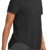 Bestisun Women Short Sleeve Workout Athletic Shirts Tie Back Sports Gym Tops Mesh Yoga Clothes
