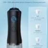 Water Flosser, Water Dental Flosser Pick for Teeth, 300ML IPX7 Waterproof Oral Irrigator, 3 Modes 4 Replaceable Jet Tips, Professional Flossing Cleaning Picks for Home Travel Gums, Braces Care (Black)