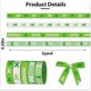 5 Pieces 3 Yards Cancer Prevention Awareness Ribbon for Crafting Sewing, 3/8 Inch White Green Grosgrain Ribbons for Hair Bow, Mental Health Awareness Ribbons for Cancer Charity Event Supplies