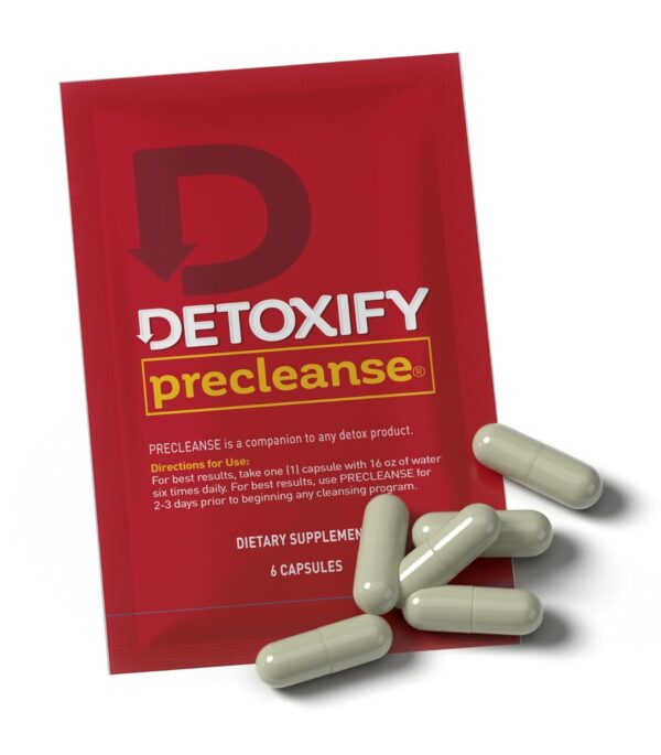 Detoxify Pre Cleanse One Day Detox Capsules with Milk Thistle and Dandelion - Total Body Cleanse for Women and Men