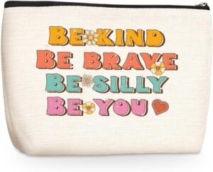 Office Gifts Supplies Mental Health Gifts Makeup Bag Motivational Gifts Cosmetic Travel Bag Gifts for Coworkers Women Leader Mother Employee Colleague Skincare Bag for Boss Day Birthday Nurses Day