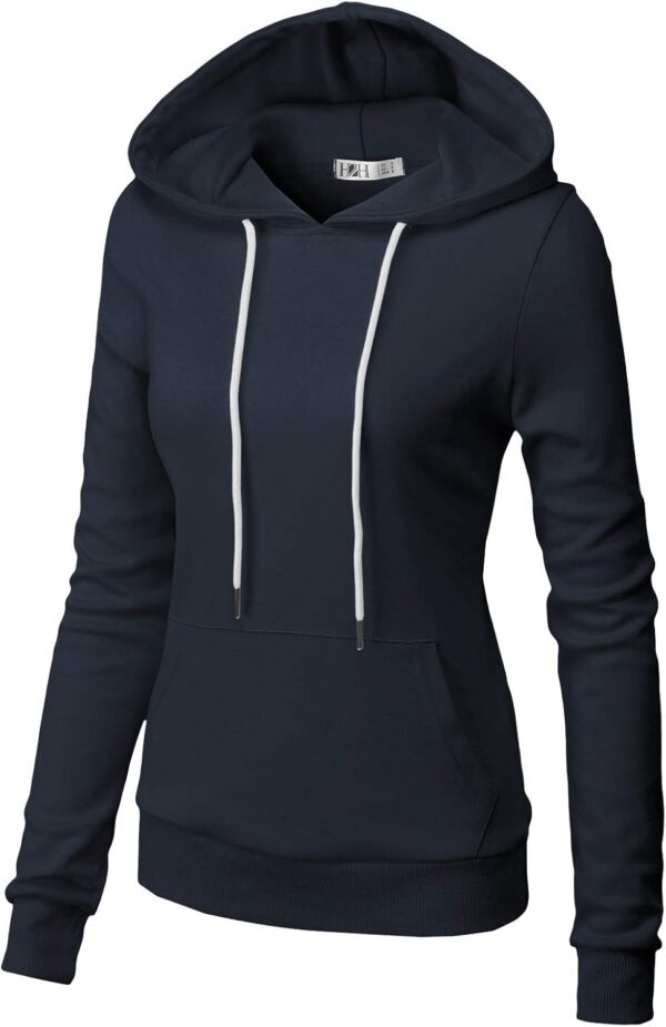 H2H Women's Slim Fit Zip Up & Pullover Hoodie Lightweight Long Sleeve Kangaroo Pocket Basic Casual Sweatshirt