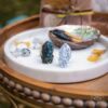 Conscious Items - God of Luck Howlite Crystal Ganesh Statue - Hindu Ganesha Idol Statue - Small Ganesh for Car Dashboard - Decor Yoga Meditation Room - Altar Kit Decor - Spititual Women Gift