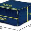Square Floor Cushion Features Luxury Royal Blue Velvet Cover and Insert Bean Foam Filling, Versatile Use as Pouf Footstool and Ottoman Pillow in Home, Yoga Meditation Seat, and Bedroom Décor