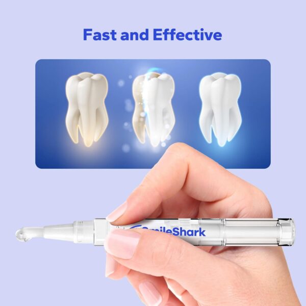 Teeth Whitening Pen (4 Count), No Sensitivity Teeth Whitening Gel, Effective Teeth Whitener, Travel-Friendly Tooth Whitening Pen, Carbamide Peroxide Tooth Bleaching Gel for Adults