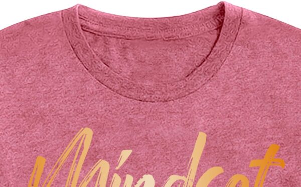 MAIHUN Inspirational Shirt for Women Mindset is Everything Tshirt Positive Kindness Short Sleeve