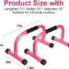 AmazeFan Parallettes Bars, Push Up Bars Strength Training For Handstands, Full Planche & Dips, Calisthenic, Gymnastic, [16.6x10x10in] Push Up Stands Handle for Floor Workouts Calisthenics Equipment