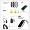 Xiaomi Smart Band 9 Global Version (2024) 1.62" Amoled Display | 233 mAh Battery | up to 21 Days of Battery Life | Over 150 Workout Modes | BT 5.4 | 50M Water Resistant - Glacier Silver