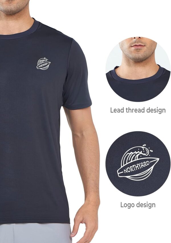 NORTHYARD Men's UPF 50+ Rash Guard T-Shirts Sun Protection UV Quick Dry Short Sleeve Shirts Lightweight Fishing Swim