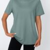 AUTOMET Women's Workout Tops Short Sleeve Gym Shirts Summer Athletic Yoga Tshirts Loose Fit Casual Clothes 2025