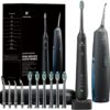 2-1 Oral Clean Kit- Water Dental flosser & Electric Toothbrush Combo- Brushing & Flossing- for Teeth Cleaning and Gum Health (Black)