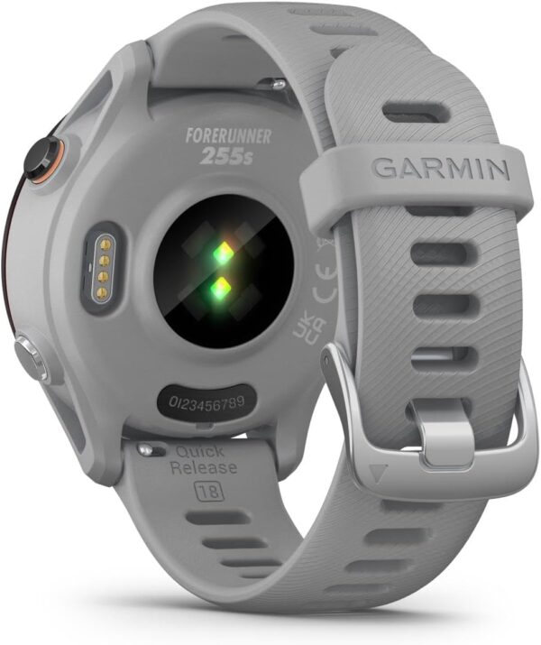 Garmin Forerunner® 255S, Smaller GPS Running Smartwatch, Advanced Insights, Long-Lasting Battery, Powder Gray , 41 MM