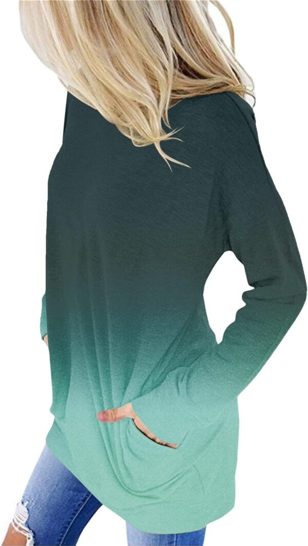 Angerella Women's Casual Loose Fit Pocket Shirts Printed Tops