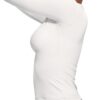CRZ YOGA Long Sleeve Shirts for Women Soft Crew Neck Fall Basic Tight Tops Fitted Casual Going Out T-Shirts