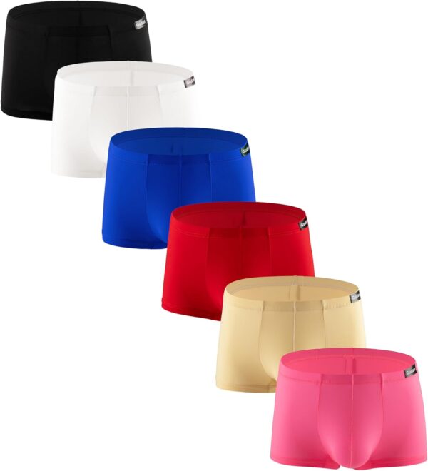Mens Silky Underwear Short Leg Boxer Briefs Pack Health to Wear