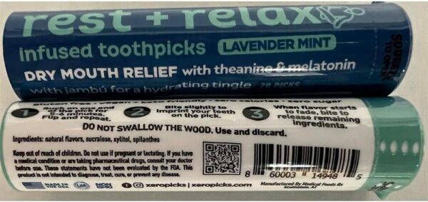Xero Picks Wellness - Flavored Toothpicks -100 Picks-Variety 5 Pack-Curcumin, Glucosamine, Huperzine, Bacopa, B12, Elderberry, Vitamin C, Zinc, B6, Melatonin, Theanine