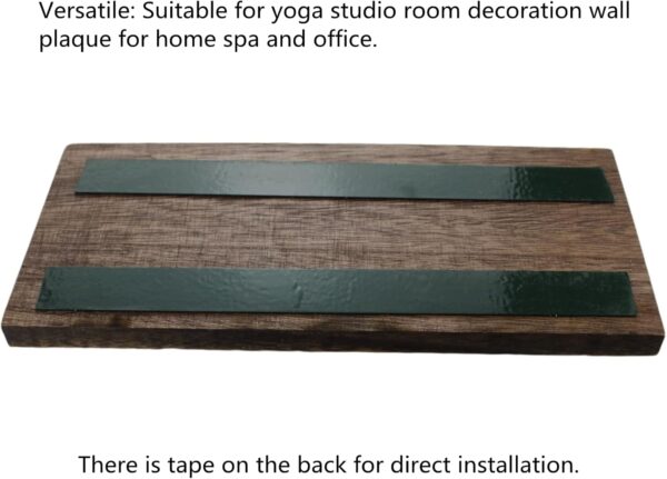 The Zen Den signs Room Decor Meditation in Progress Wall Hanging Sign,Inspirational Wooden Door Plaque for Yoga Studio Bedroom Decoration (Brown)