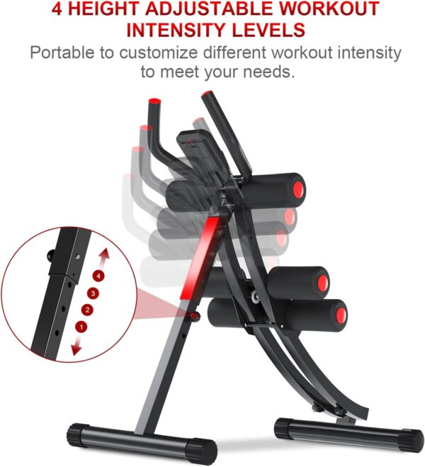 61VVNm53qeL._AC_SL1500_.jpg KESHWELL Ab Machine,Abs Workout Equipment for Home Gym,Whole Body Workout Waist Trainer for Women,Adjustable Abdominal Cruncher,Foldable Core Abs Exercise Machine with Resistance Bands&LCD Display