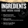 Animal Whey Isolate Protein Powder - Loaded for Pre & Post Workout Muscle Builder and Recovery with Digestive Enzymes for Men & Women - 25g Protein, Great Taste, Low Sugar - Vanilla 10 lbs