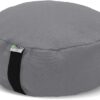 MEDITATION CUSHION - Zafu Meditation Pillows for Sitting on Floor, Yoga Cushion, Hemp Yoga Pillow, Zafu Meditation Cushion, Zen Kneeling Prayer Pad- MADE IN USA - Round, SHADOW GRAY HEMP