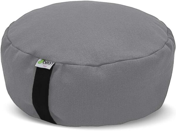 MEDITATION CUSHION - Zafu Meditation Pillows for Sitting on Floor, Yoga Cushion, Hemp Yoga Pillow, Zafu Meditation Cushion, Zen Kneeling Prayer Pad- MADE IN USA - Round, SHADOW GRAY HEMP