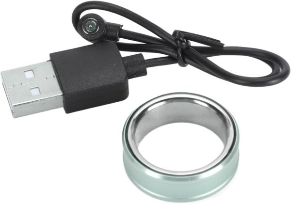 Dpofirs Smart Rings for Men & Women, NFC Fitness Ring with Sleep Body Temperature Monitoring Step Counter Function, IP68 Electronic Gadgets for Video Scrolling Page Flipping (20)
