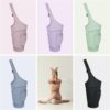 sportsnew Yoga Mat Bag, Large Opening Long Tote Yoga Mat Carrier Holder Bag with Waterproof Wet Pocket and Drawstring Water Bottle Pocket, Adjustable Shoulder Strap Storage Bag, patent pending