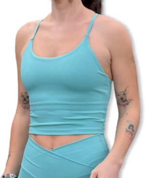 NAYA Aqua Flex Cross Back Sculpt Sports Top for Workouts, Running, Yoga, Pilates annd Lifestyle