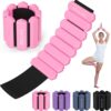 REALIKE Wrist Weights Ankle Weights for Women, Wearable Arm & Leg Weights Set of 2 (1LB Each) Adjustable Silicone Workout Ankle Weights for Walking, Yoga, Pilates,Aerobics,Gym