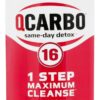 Herbal Clean QCarbo16 Same-Day Premium Detox Drink, Tropical Flavor, 16 Fl Oz