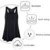 Cestyle Womens Sleeveless Scoop Neck Flowy Loose Fit Workout Shirts Racerback Long Tank Tops