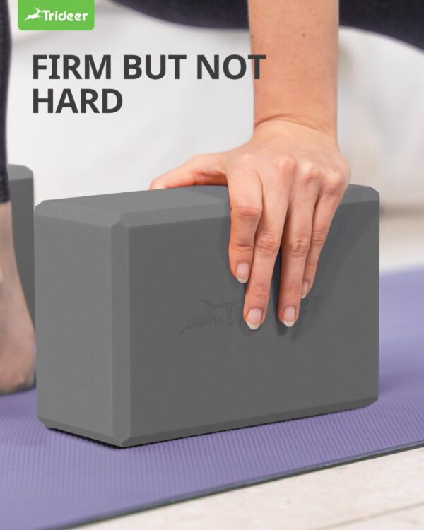 Trideer 9"x6"x3" Yoga Blocks, High Density EVA Foam Blocks 2 Pack, Supportive, Lightweight & Odor Resistant, Yoga Essentials and Accessories for Yogi & Yogini