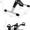 Under Desk Bike Pedal Exerciser with Calorie Tracker and Adjustable Resistance