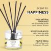 NEOM Happiness Reed Diffuser, 3.38fl oz | Uplifting Scent | Neroli, Mimosa & Lemon Essential Oil Blends| 100% Natural Fragrance | Scent to Make You Happy…