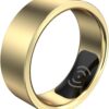 Smart Ring Women Men, Fitness Tracker Ring, Sleep Tracker Ring, Waterproof Health Ring Tracker,Great Gift for Women & Men(Gold,21#)