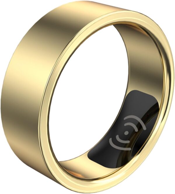 Smart Ring Women Men, Fitness Tracker Ring, Sleep Tracker Ring, Waterproof Health Ring Tracker,Great Gift for Women & Men(Gold,21#)