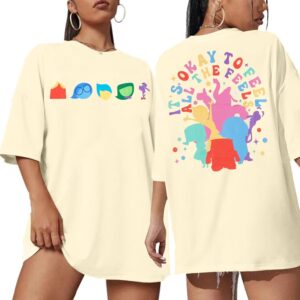 61WsuCh9pJL._AC_SL1500_.jpg KIDDAD Every Day Emotions T-Shirt for Women Mental Health Matter Shirt Funny Therapist Psychologist Tee Top