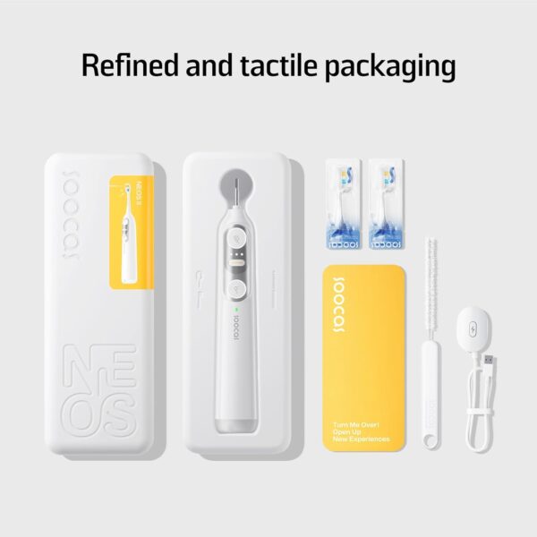 Soocas NEOS II - Electric Toothbrush with Water Flosser, Sonic Electric Toothbrush for Adults, Water Flosser for Teeth, Portable Cordless Oral Irrigator, 100% Plaque Removal, Pearl White