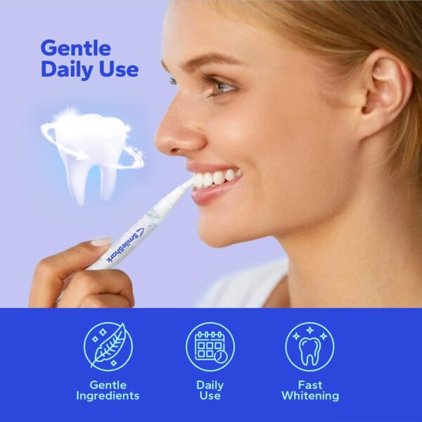 Teeth Whitening Pen (4 Count), No Sensitivity Teeth Whitening Gel, Effective Teeth Whitener, Travel-Friendly Tooth Whitening Pen, Carbamide Peroxide Tooth Bleaching Gel for Adults