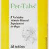 Pet-Tabs Multivitamin and Mineral Supplement for Dogs, Chewable Tablet, 60 Count Bottle