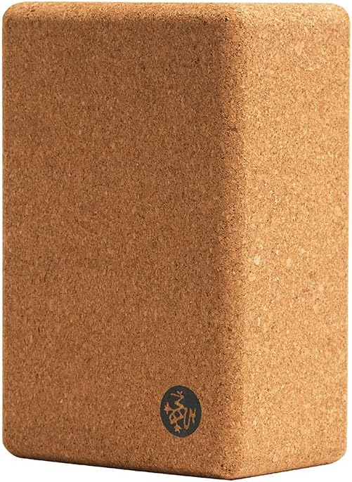 Manduka Yoga Block - Fine-Grain Cork Block, Yoga Equipment, Home Gym Accessory, Pilates Tool, Lightweight for Travel, Extra Firm Workout Accessory with Comfortable Edges
